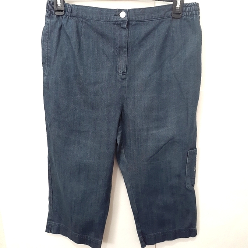 CITY BLUES by Koret Women's Dark Blue Jean Capri Size 14